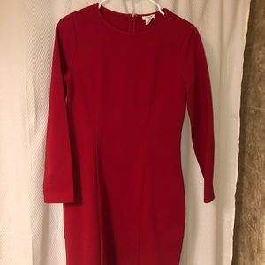 Red J Crew dress